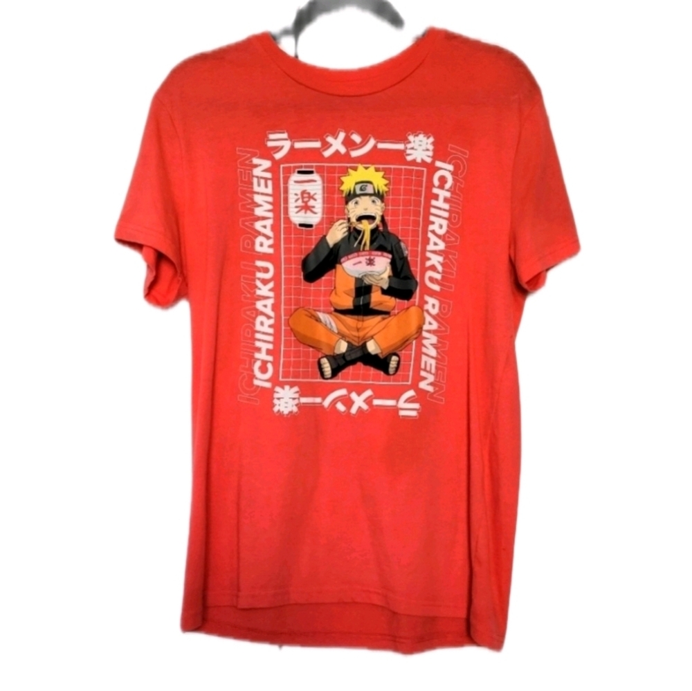 Naruto Ichiraku Ramen Size Medium Men's Red Short Sleeve Tee